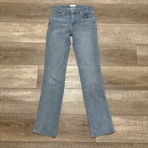 7 for All Mankind Jeans Womens 28 Light Wash Kimmie Straight Super Soft Denim